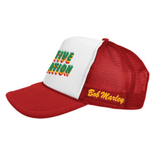 Load image into Gallery viewer, F&amp;E x Bob Marley Positive Vibration Trucker Hat
