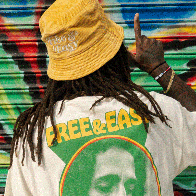 F&E x Bob Marley Legend Fat Corduroy Bucket Hat