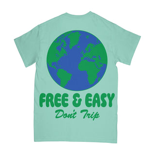 World Short Sleeve Tee in seafoam -Free & Easy