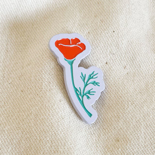 Poppy Enamel Pin