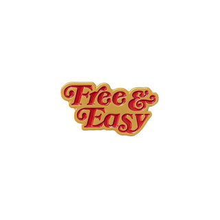 Free & Easy Enamel Pin in red and gold