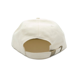 Don't Trip cream hat with white embroidered Don't Trip logo on white background, back - Free & Easy